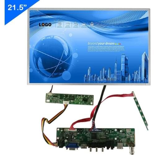 DIY LCD Nesting 21.5 Inch LVDS 30pins LED Screen Display With Control Board Support HDMI VGA USB BNC AV Input