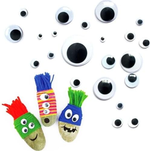Childrens creative craft embellishment DIY cartoon animal movable plastic sticker eyes 100PCS