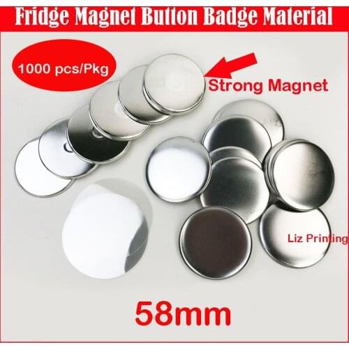 1000pcs 58mm Strong magnetic button Badge magnet blank magnetic badge Fridge Magnet blank material for DIY button badge Making