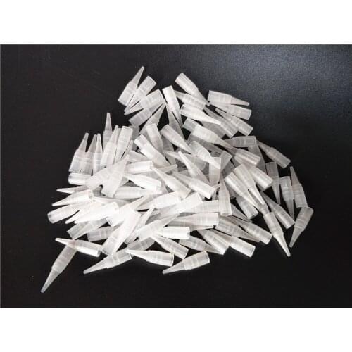1000Pcs Tattoo Tip Plastic Traditional Needle Caps For Eyebrow Lips Eyeliner Makeup Needle Permanent Tattoo Machine 1rl 3RL 5F