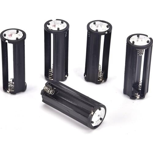 2Pcs/lot Battery Holder for 3x AAA Battery Box Holder Batteries Case For 1.5V Pole Black For Soldering Storage Box