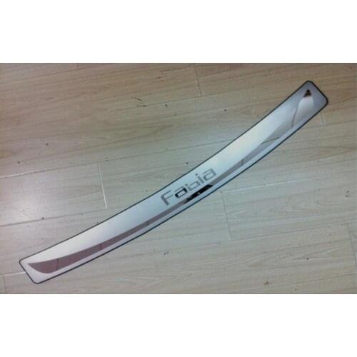 2015 for Skoda Fabia special rear panel trim strip trunk door bright outside the protective plate bright