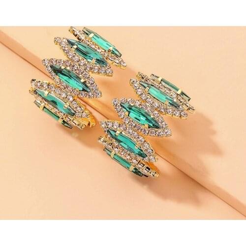 2021 New Arrival Elegant Retro Light Luxury Zircon Crystal Design Geometry Dangle Charms For Earrings Womens Jewelry Gift