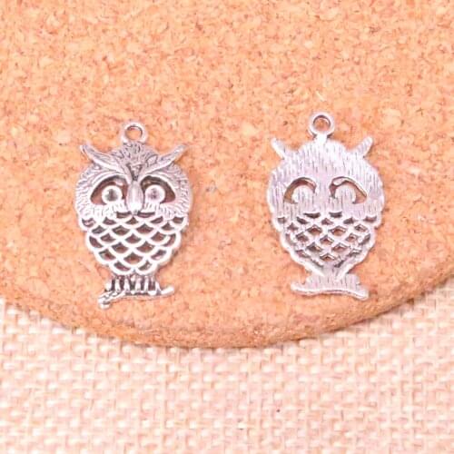 92pcs hollow owl Charms Zinc alloy Pendant For necklace,earring bracelet jewelry DIY handmade 24*15mm