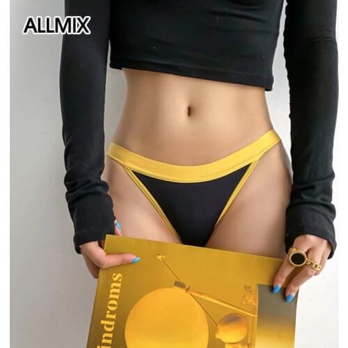 ALLMIX Sexy Panties Womens Cotton Briefs Underwear Seamless Underpants Low Waist Female Solid Comfort Panty Soft Lady Lingerie
