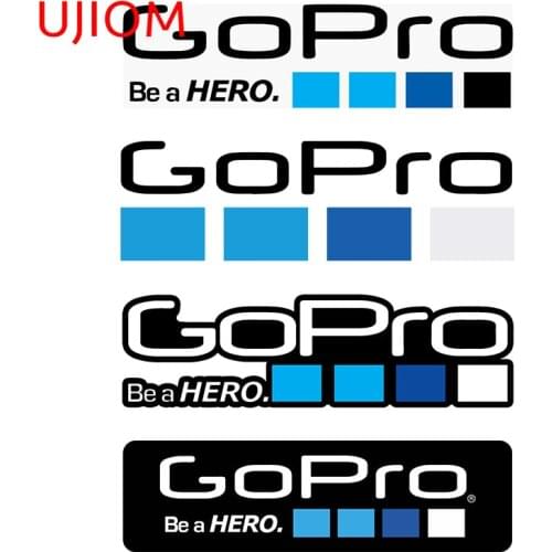 UJIOM 13cm Auto Wall Stickers for Go Pro be a Hero Graphics Home Living Room Waterproof Decals Camera Laptop Car Decoration