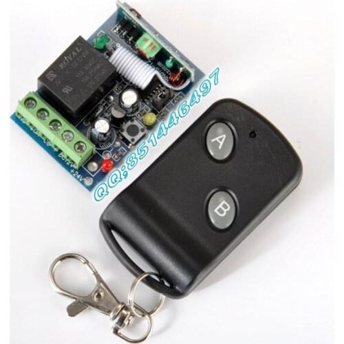 Free shipping 12V 1ch Learning Code Wireless remote control switch system 1 Receiver And 1 Transmitter FOR Entrance guard door