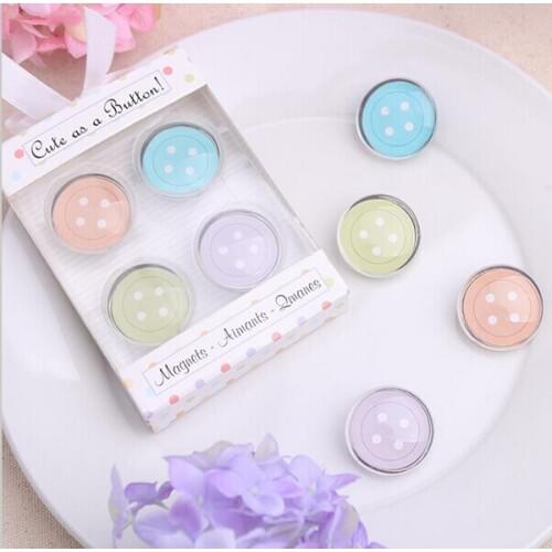 DHL free shipping Cute As A Button Refrigerator Magnet 100PCS/LOT WEDDING favor guest gift