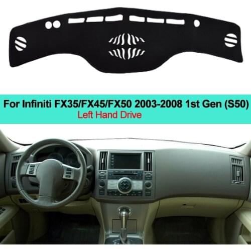 2 Layers Car Dashboard Cover for Infiniti FX35 FX45 FX50 2003 2004 2005 2006 2007 2008 LHD Pad Carpet Dashmat Sun Shade Pad Cape