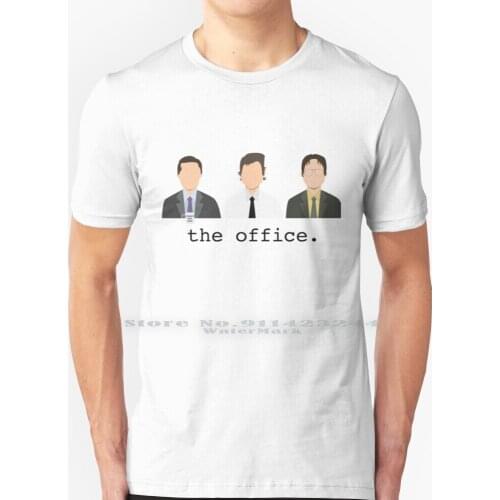 Jim , Dwight , Michael-The Office T Shirt 100% Pure Cotton The Office Dwight Michael Pam Beesley Jim Halpert Andy Bernard Toby