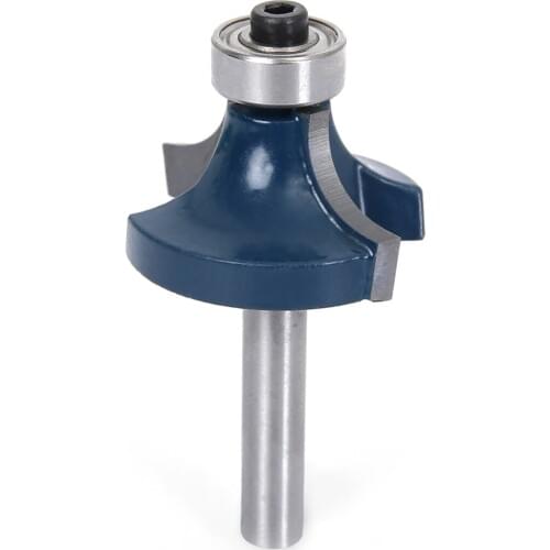 1pc Blue Radius Round Over Router Bit 1/4" Shank 3/4" Woodworking Cutter Mayitr For Power Tools