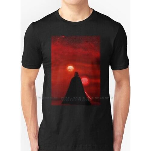 Vader Tatooine Binary Sunset T Shirt 100% Pure Cotton Sith Anakin Rogue One Sith Lord Darkside Tatooine Twin Suns Binary Sunset