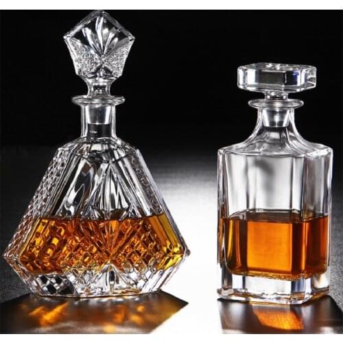 Whiskey Decanter Whiskey Bottle Crystal Glass Wine Beer Containers Glass Bottle Glass Cup Home Bar Tools Decoration
