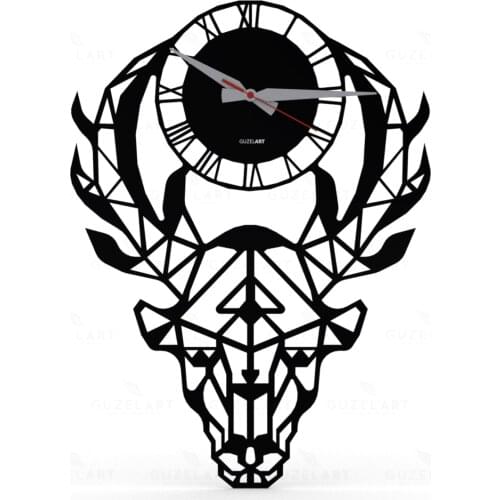 GuzelArt Janr Wall Clock Modern Design Living Room Decoration Wooden Home Decoration Accessories Wall Decor Black