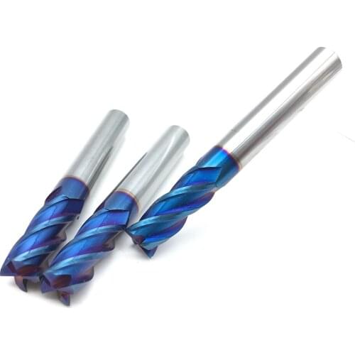 HRC65 Caibide end mill 4flutes Φ8.0*60L Alloy Coating Tungsten Steel Endmills high hardness cutting tool cnc milling cutter
