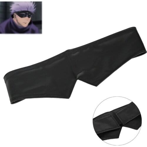 Jujutsu Kaisen Gojo Satoru Patch Soft PU leather Elastic Black Eyepatch Eyewear Goggles Costume Accessories Anime Props