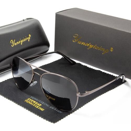 YUNSIYIXING Polarized Men Sunglasses Vintage Classic Brand Sun Glasses Coating Mirror Men Eyewear Accessories Oculos de sol 6036