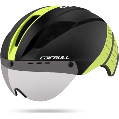 Cairbull Men Aero Ultralight Goggles Road Bicycle Helmet In-Mold Racing Cycling Bike Sports Safety Cap Time Trial Cycling Helmet
