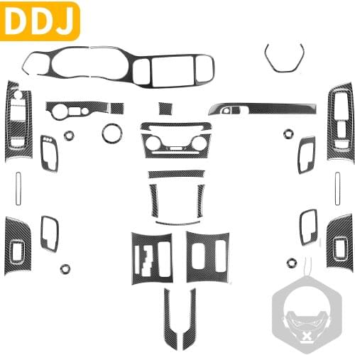 For Dodge Charger Carbon Fiber Interior Stickers 2011-2014 LD SRT8 Gear Shift DashBoard CD Radio Door Sticker Car Accessories