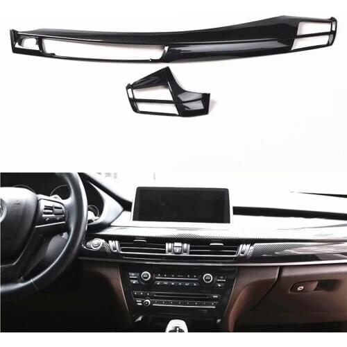 New ABS Car Trim For BMW X5 2014-2018 Left Hand Drive Dashboard Decoration Strips Styling Auto Moldings 2pcs