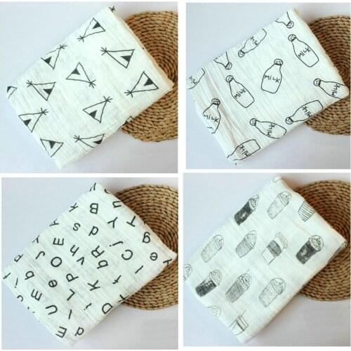 NEW 4pcs Genuine Muslin Baby Blanket Baby Swaddle 100% Cotton 115*115cm Wrap Newborn Super Soft Kids Bedding Diaper 12531304