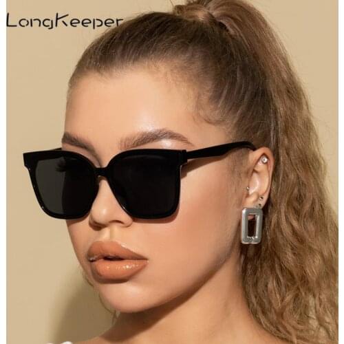 Fashion Brand Designer Cat Eye Women Sunglasses Retro Black Oversized Sun Glasses Vintage Female Eyewear Goggles zonnebril dames