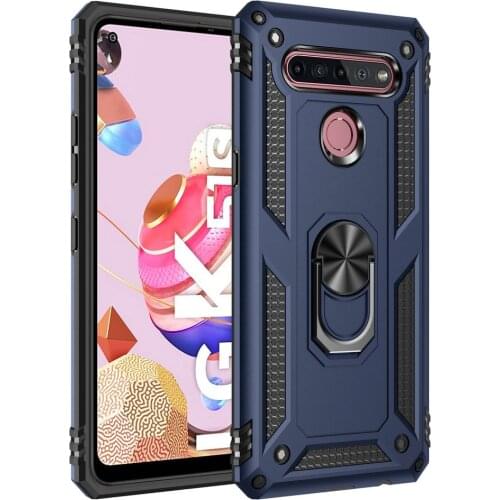 Shockproof Case for LG K51S Back Panel Metal Ring Phone Holder Shell for LG K41S Case LG K51 S K 51 41 K41 41S 51S K410 LMK510