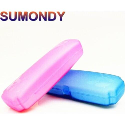 SUMONDY Fashion Panda Pattern Unbreakable Plastic Eyeglasses Case 4 Colors Ultralight Transparent Glasses Box Wholesale G106