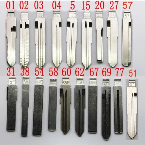 Remote #02 #31B #15 #22 #25 #29 #5 #54 #58 #38 #60 #62 #77 Key Blade Car key embryo Car Key Embryo No.15 replacing the key head