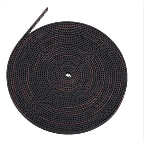 5 meter GT2 timing belt width 6mm for 3d printer 2GT printer belt Black Rubber GT2-6mm open timing belt width 6mm