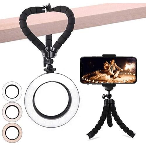 USB 5V Led Ring Light Fill Lighting 16/21cm Dimmable Live Streaming Ring Lamp for Youtobe Photography Studio Phone Video