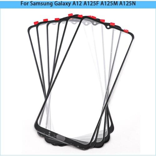 New For Samsung Galaxy A12 A125F A125M A125N Touch Screen LCD Front Glass Lens A12 6.5" Outer Glass Panel Replacement