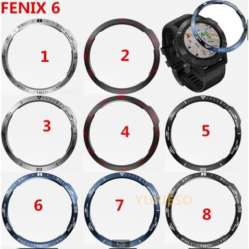 Ring Case Protection Cover Bezel For Garmin Fenix 6 Fenix 6 pro 6 sapphire Smart Bracelet Bezel Ring Anti Scratch Metal Cases