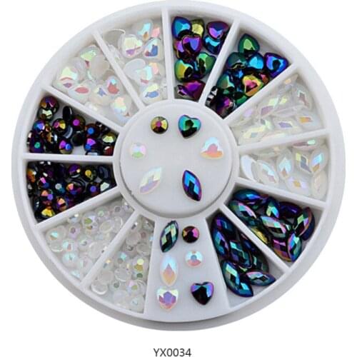 1 Box Nail Art Decoration Rhinestone Nail Accessories Nail Gems Rhinestones Nail Diamonds Designer Charms for Bangles 3d Charms