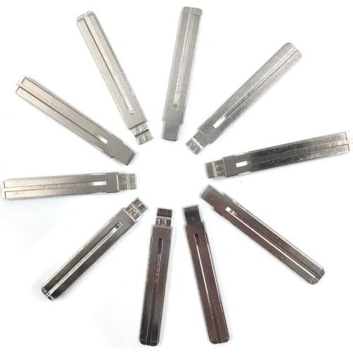 10 pcs/lot Metal Blank Uncut Flip KD Remote Key Blade Type #13 Key Blade