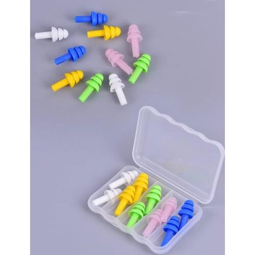 10PCS Ear Plugs Sound insulation Waterproof Silicone Ear Protection Earplugs Anti-noise Sleeping Plug For Travel Noise Reduction