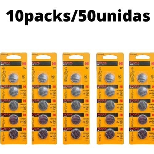 10packs-50PC Kodak Piles Bouton Ultra Lithium CR2016 3V batterie, Lithium button battery, Calculator, Watch, Remote, Torch