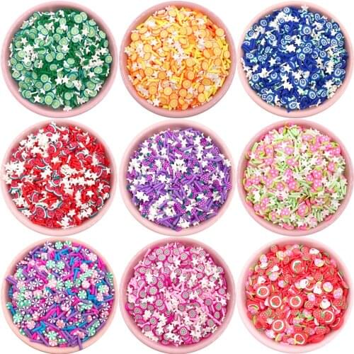 100g Multi Fruits Series Fake Sprinkles for Slime Filling Polymer Clay Slices DIY Nail Art Decoration Epoxy Resin Filler Crafts