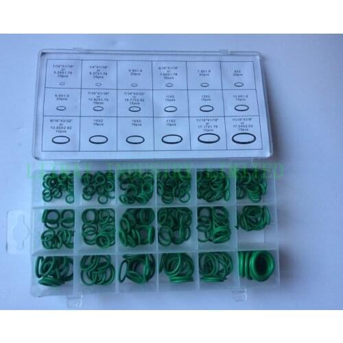 270PCS/BOX Green Rubber Oring Auto Air Conditioning Compressor R134A Rubber Seals kits,Air Conditioning rubber ring seals