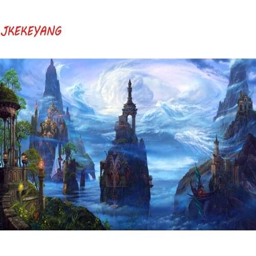 5D DIY square/round Diamond Painting Fantasy castle Cross Stitch Diamond Embroidery Pattern Rhinestone home decor J0977