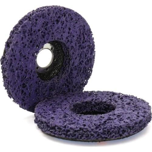 6Pcs/Set 100*16mm/125*22mm/115*22mm Poly Strip Disc Abrasive Wheel Paint Rust Removal Clean For Angle Grinder 46 Grit