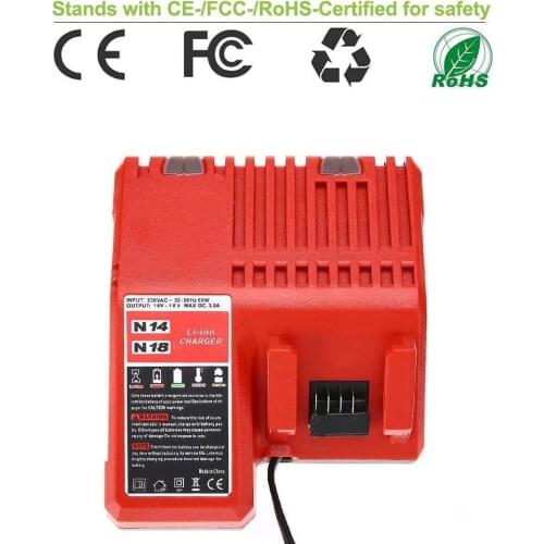 Free shipping 18V Power Tool Lithium Battery Charger Replacement For Milwaukee Charger M18 Eu/US/AU/RU Plug