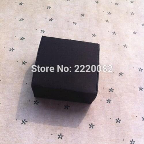 Free shipping 50 pcs a lot 5.5X5.5X2.5cm black matt paper packing box/dampproof snack case/cute stamp collection box