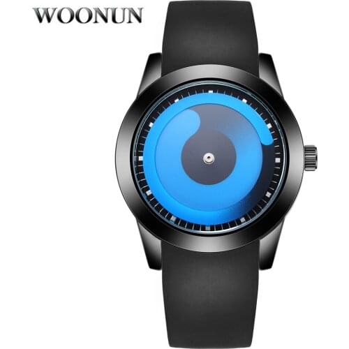 2020 New Creative Watches Men Boys Fashion Sports Analog Quartz Silicone Watches 50m Waterproof Relogio Masculino WOONUN