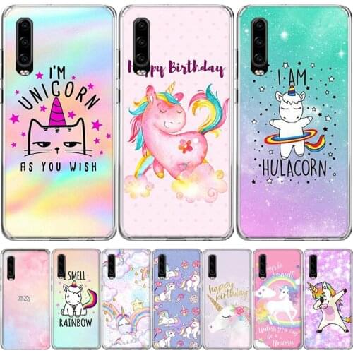 Hippo Unicorn Horse Phone Case For Huawei Mate 30 20 10 P40 P30 P20 P10 Pro Lite P Smart Z Plus 2019 2018 Cover Coque