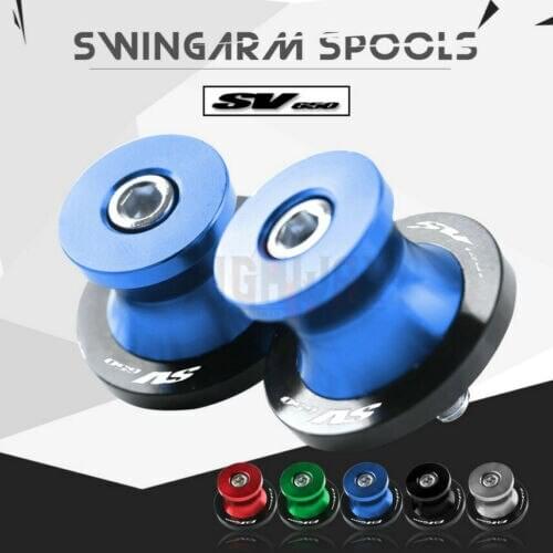 CNC Aluminum Motorcycle Frame Swingarm Sliders Spools Stand Swing Arm Slider Screw For Suzuki SV650 SV650S SV 650