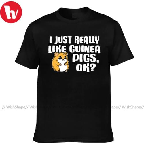 Guinea Pig Tshirt Funny 100 Cotton Short-Sleeve T Shirt Graphic Summer Tee Shirt Male Plus size