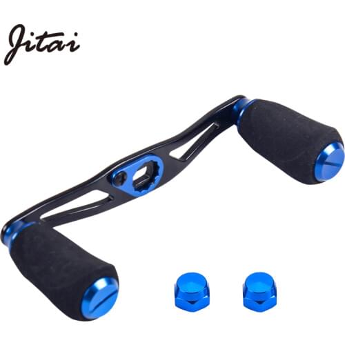 JITAI 105mm Aluminum Alloy Handle EVA Knob For Baitcasting Reel Fishing Tackle Accessory With Colorful Crank Nut Plate Screw Cap