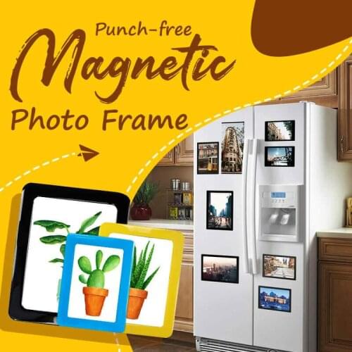 No Need To Punch Colorful Magnetic Picture Frames Photo Magnets Photoframe Magnetic Photo Frames Photo Wall Decor Frame