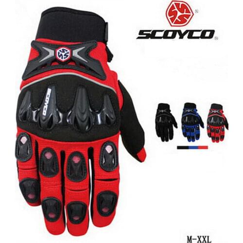 Scoyco Competitive XC motorcycle gloves Spring, summer upscale popular brands knight motorbike gloves MX47 Black red blue color